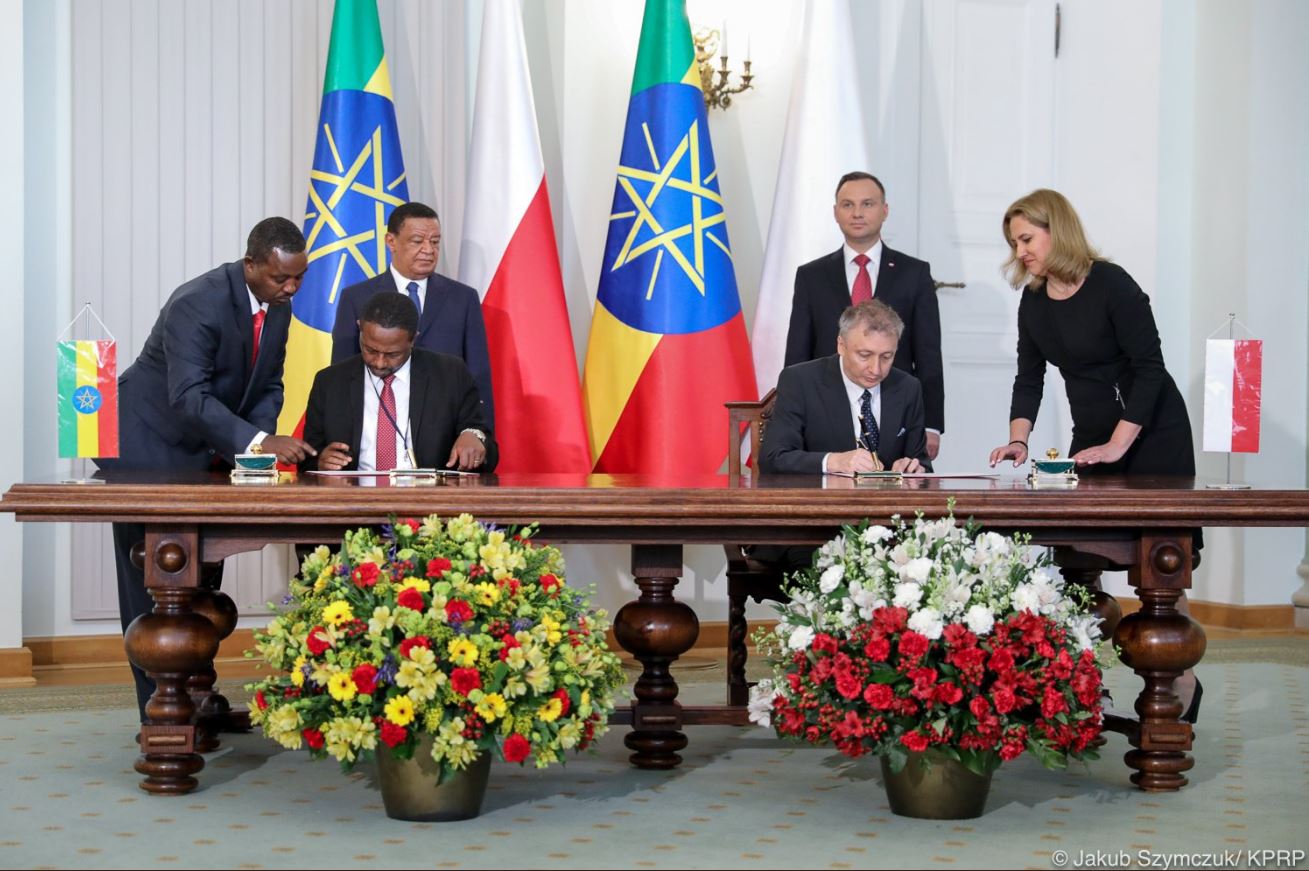 President Mulatu Teshome and wife Meaza Abraham visit in Poland pic 3